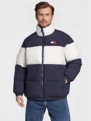 Tommy Jeans Kurtka puchowa Authentic Serif DM0DM14400 Granatowy Regular Fit. Niebieskie kurtki Tommy Jeans, m, bez wzorów, z jeansu, bez kaptura. Za 849.99 zł.