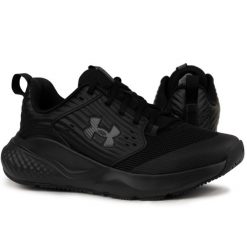 Buty męskie sportowe na siłownię Under Armour UA Charged Commit TR 4. Czarne buty sportowe casual Under Armour, bez wzorów, bez zapięcia. Za 237.48 zł.