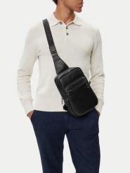 Beverly Hills Polo Club Saszetka C-BHPC-L-019-08 Czarny. Czarne saszetki i nerki Beverly Hills Polo Club, bez wzorów, z materiału, bez dodatków. Za 199.99 zł.