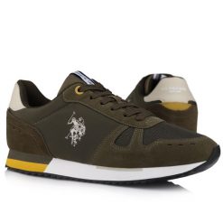Buty meskie sportowe do chodzenia U.S POLO. Białe buty do biegania U.S. Polo Assn., bez wzorów, bez zapięcia, trekkingowe. W wyprzedaży za 169.00 zł.