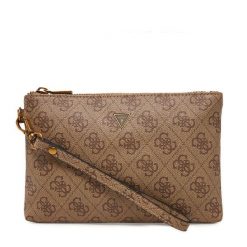 Saszetka Guess. Brązowe torby na ramię Guess, z aplikacjami, małe, bez dodatków. Za 269.99 zł.