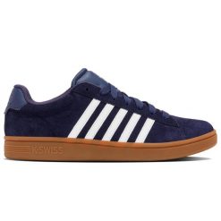 Sneakersy męskie K-swiss COURT TIEBRK II SDE na co dzień granatowe (09492-465-M). Niebieskie buty sportowe casual K-SWISS, bez wzorów, bez zapięcia. Za 179.00 zł.