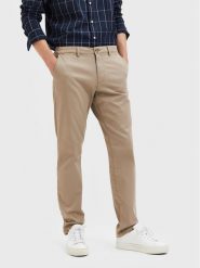 Selected Homme Chinosy New 16087663 Beżowy Slim Fit. Brązowe eleganckie spodnie Selected Homme, m, z bawełny. Za 309.99 zł.