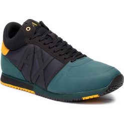 Sneakersy ARMANI EXCHANGE - XUX015 XV026 N700 Black/Green/Yellow. Czarne buty sportowe casual Armani Exchange, bez wzorów, z materiału, bez zapięcia. Za 669.00 zł.