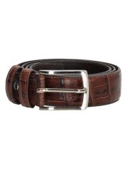 D exclusive Skórzany pasek w kolorze brązowym rozmiar: 105. Brązowe paski d exclusive, bez wzorów, z materiału. Za 108.99 zł.