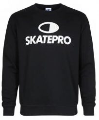 Odzież Bluza sportowa unisex SkatePro Crew Neck - L - Czarny. Czarna bluzy bez kaptura SKATEPRO, l, bez wzorów, z bawełny, bez kaptura. Za 97.99 zł.
