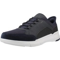 Buty GEOX U VITTOUR PLUS Niebieski. Niebieskie buty turystyczne Geox, bez wzorów, ze skóry, bez zapięcia, trekkingowe. Za 300.00 zł.