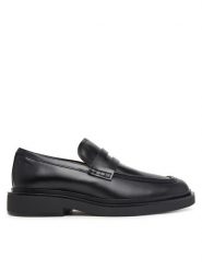 Calvin Klein Półbuty Sq Rubber Band Loafer Wax Lth HM0HM02273 Czarny. Czarne eleganckie półbuty CALVIN KLEIN, bez wzorów, ze skóry, bez obcasa, bez zapięcia. Za 649.99 zł.