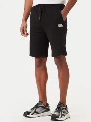 KARL LAGERFELD Szorty sportowe 705783 562917 Czarny Regular Fit. Czarne krótkie spodenki sportowe KARL LAGERFELD, m, bez wzorów, z bawełny. Za 369.99 zł.