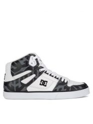 DC Sneakersy PURE HIGH-TOP WC ADYS400043-XKWS Biały. Białe buty sportowe casual DC, bez wzorów, ze skóry, bez zapięcia. Za 339.99 zł.
