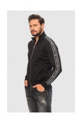 GIVENCHY Czarna bluza męska z lampasami. Czarne bluzy Givenchy, m, bez wzorów, bez kaptura. W wyprzedaży za 1,799.99 zł.