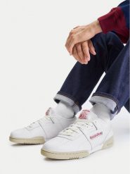Reebok Sneakersy EOSS-WORKOUT CLEAN 100287746 Biały. Białe buty sportowe casual Reebok, bez wzorów, ze skóry, bez zapięcia. Za 349.99 zł.