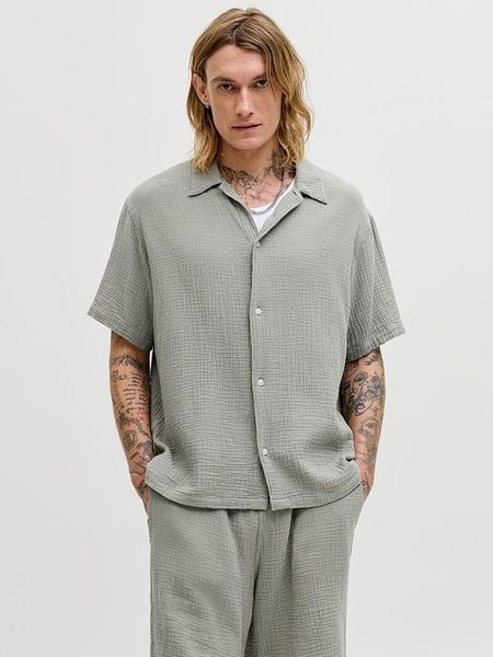 Jack & Jones Koszula "Ornantucket" w kolorze szarym rozmiar: M. Szare koszule Jack & Jones, m, bez wzorów, z bawełny, bez kołnierzyka, bez ramiączek. Za 91.77 zł.