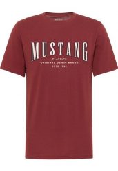 Męski T-Shirt Mustang Style Alex Russet Brown 1017335 8338. Brązowe t-shirty Mustang, m, bez wzorów, bez kołnierzyka, bez ramiączek. Za 69.99 zł.