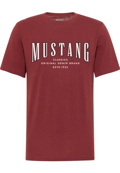 Męski T-Shirt Mustang Style Alex Russet Brown 1017335 8338. Brązowe t-shirty Mustang, m, bez wzorów, bez kołnierzyka, bez ramiączek. Za 69.99 zł.