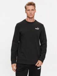 Puma Bluza Ess Elevated 675974 Czarny Regular Fit. Czarne bluzy Puma, m, bez wzorów, z bawełny, bez kaptura. Za 139.99 zł.