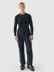 4F Spodnie narciarskie z szelkami membrana 10000 męskie - czarne 3XL. Czarne spodnie narciarskie i snowboardowe 4F, m, bez wzorów, z dzianiny, narciarskie. W wyprzedaży za 399.99 zł.
