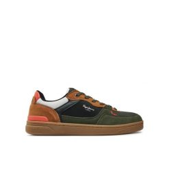 Sneakersy Pepe Jeans Kore Skate. Zielone buty sportowe casual Pepe Jeans, bez wzorów, z jeansu, bez zapięcia. W wyprzedaży za 336.80 zł.