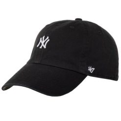 Męska czapka z daszkiem 47 Brand MLB New York Yankees Base Cap. Czarne czapki z daszkiem 47 Brand, bez wzorów, z bawełny. Za 142.55 zł.