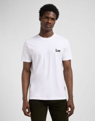 MESKA KOSZULKA LEE SS SMALL LOGO TEE BRIGHT WHITE 112370503. Białe t-shirty Lee, m, bez wzorów, bez kołnierzyka, bez ramiączek. Za 79.99 zł.