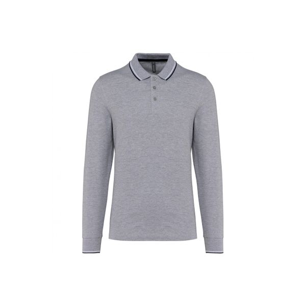 Koszulka polo pique z długim rękawem Kariban. Niebieskie bluzki z długim rękawem KARIBAN, m, bez wzorów, bez kołnierzyka, bez ramiączek. Za 151.50 zł.