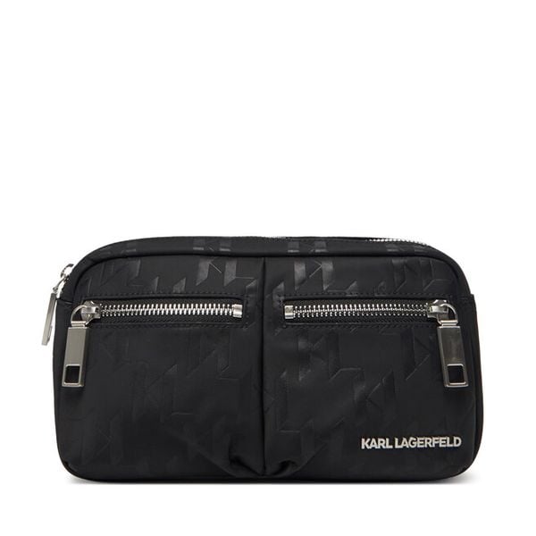 Nerka KARL LAGERFELD. Czarne saszetki i nerki KARL LAGERFELD, bez wzorów. Za 569.99 zł.