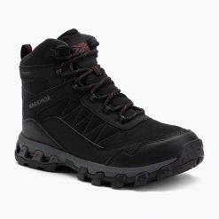 Buty trekkingowe męskie Karrimor Exmoor Mid 2. Czarne buty trekkingowe Karrimor, bez wzorów, z materiału, za kostkę, bez zapięcia. W wyprzedaży za 277.19 zł.