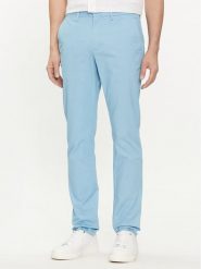 Tommy Hilfiger Chinosy Bleecker MW0MW26619 Błękitny Slim Fit. Niebieskie eleganckie spodnie Tommy Hilfiger, m, z bawełny. Za 309.99 zł.