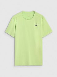 4F Koszulka sportowa w kolorze zielonym rozmiar: L. Zielone t-shirty sportowe 4F, bez wzorów, z materiału, bez ramiączek, outdoorowe. Za 57.60 zł.