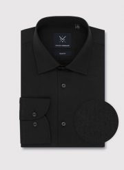 PAKO LORENTE – Czarna koszula męska. Czarne koszule Pako Lorente, m, bez wzorów, z bawełny, bez kołnierzyka, bez ramiączek. Za 149.99 zł.