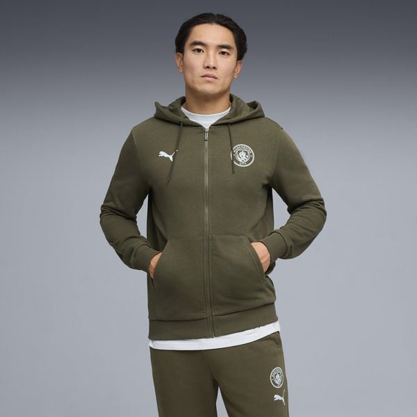 Męska bluza z kapturem Manchester City FtblCulture PUMA. Niebieskie bluzy Puma, m, bez wzorów, z bawełny, z kapturem. Za 214.00 zł.