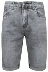 Krótkie Spodnie, Jasne Szare Jeansowe, Szorty, Spodenki, Przed Kolano -PAKO JEANS. Szare szorty Pako Jeans, bez wzorów, z bawełny, klasyczne. Za 185.00 zł.