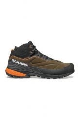 Buty trekkingowe wysokie męskie Rapid XT Mid GTX. Brązowe buty turystyczne Scarpa, bez wzorów, z gore-texu, bez zapięcia, trekkingowe, gore-tex. Za 813.99 zł.
