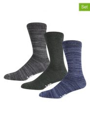 LEE Underwear Skarpety (3 pary) "Soutar" w kolorze szaro-niebieskim rozmiar: 43-46. Niebieskie skarpety LEE Underwear, bez wzorów. Za 37.45 zł.