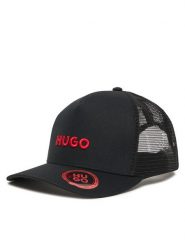 HUGO Czapka z daszkiem 50535942 Czarny. Czarne czapki z daszkiem Hugo, bez wzorów, z bawełny. Za 159.99 zł.