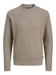 Jack & Jones Sweter w kolorze beżowym rozmiar: XL. Brązowe swetry nierozpinane Jack & Jones, xl, bez wzorów, z bawełny, bez kołnierzyka, bez ramiączek. Za 119.95 zł.
