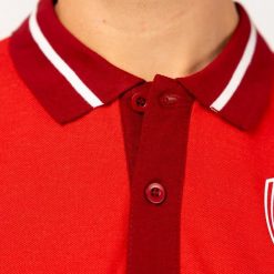 Polo męskie Arsenal. Czerwone koszulki polo ARSENAL, m, bez wzorów, bez kołnierzyka, bez ramiączek, do piłki nożnej. Za 199.99 zł.
