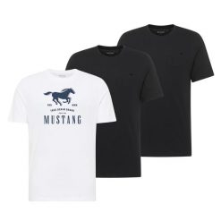 3 Pak T-Shirt Mustang Style Alex Czarny Biały. Białe t-shirty Mustang, uniwersalny, bez wzorów, bez kołnierzyka, bez ramiączek. Za 149.99 zł.