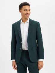 BOSS Męska marynarka garniturowa z wełny dziewiczej - Jasper Mężczyźni Regular Fit Sztuczne włókno zielony jednolity, 27. Zielone marynarki Boss, do pracy, m, bez wzorów, z wełny, biznesowe. Za 1,499.95 zł.