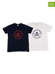 The Time of Bocha Koszulki (2 szt.) w kolorze czarnym i białym rozmiar: L. Białe bezrękawniki The Time of Bocha, l, bez wzorów, z bawełny, bez kołnierzyka, bez ramiączek. Za 86.99 zł.