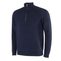 Sweter z zamkiem błyskawicznym Galvin Green Chester. Niebieskie golfy GALVIN GREEN, m, bez wzorów, bez ramiączek. Za 749.00 zł.