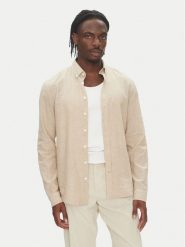 Lindbergh Koszula 30-203344B Beżowy Relaxed Fit. Brązowe koszule Lindbergh, m, bez wzorów, z bawełny, bez kołnierzyka, bez ramiączek. Za 259.99 zł.