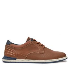 Półbuty Aldo. Brązowe eleganckie półbuty Aldo, bez wzorów, bez obcasa, bez zapięcia. Za 419.99 zł.