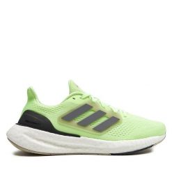 Buty do biegania adidas. Zielone buty do biegania Adidas, bez wzorów, bez zapięcia, do biegania. Za 649.99 zł.
