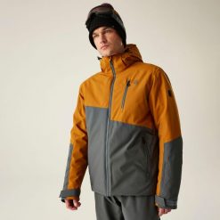 Kurtka narciarska męska z membraną Halfpipe III Dare 2b. Brązowe kurtki narciarskie i snowboardowe Dare 2B, m, bez wzorów, narciarskie. Za 699.99 zł.