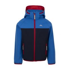 Trespass Hanbury- Kurtka softshell unisex granatowa. Niebieskie kurtki Trespass, bez wzorów, z softshellu, bez kaptura. Za 186.83 zł.