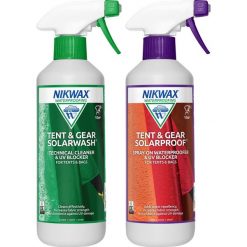 Zestaw Nikwax Tent&Gear SolarWash + SolarProof 2 x 500 ml. Buty trekkingowe Nikwax, bez wzorów, bez zapięcia. Za 71.00 zł.