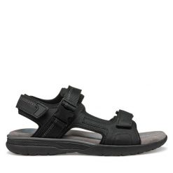 Sandały Geox. Czarne sandały Geox, bez zapięcia. Za 249.99 zł.