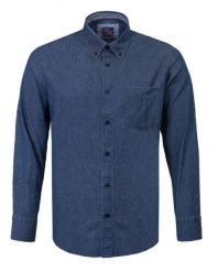 Sportowa, Bawełniana Koszula Męska - Pako Jeans - Jeansowa. Niebieskie koszule Pako Jeans, l, bez wzorów, z bawełny, bez kołnierzyka, bez ramiączek. Za 169.00 zł.