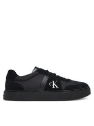 Calvin Klein Sneakersy Classic Cups Lace Mix Emb Tongue YM0YM01395 Czarny. Czarne buty sportowe casual CALVIN KLEIN, bez wzorów, ze skóry, bez zapięcia. Za 409.99 zł.